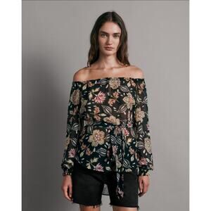 Rag & Bone Sierra Floral Off Shoulder Belted Top - Size S - NWT